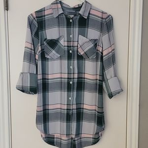Plaid XS top